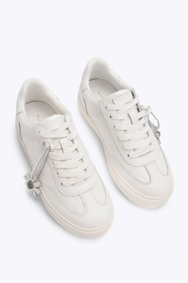 Kurt Geiger London Kurt Geiger London Women's 'Monogram Flatform' Leather Suede Trainers in White - 2