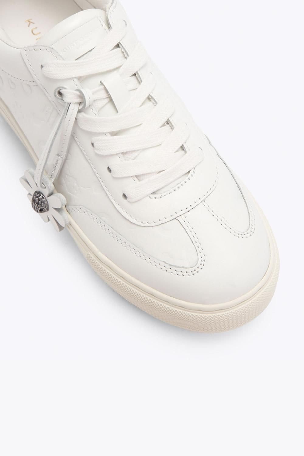 Kurt Geiger London Kurt Geiger London Women's 'Monogram Flatform' Leather Suede Trainers in White - 4