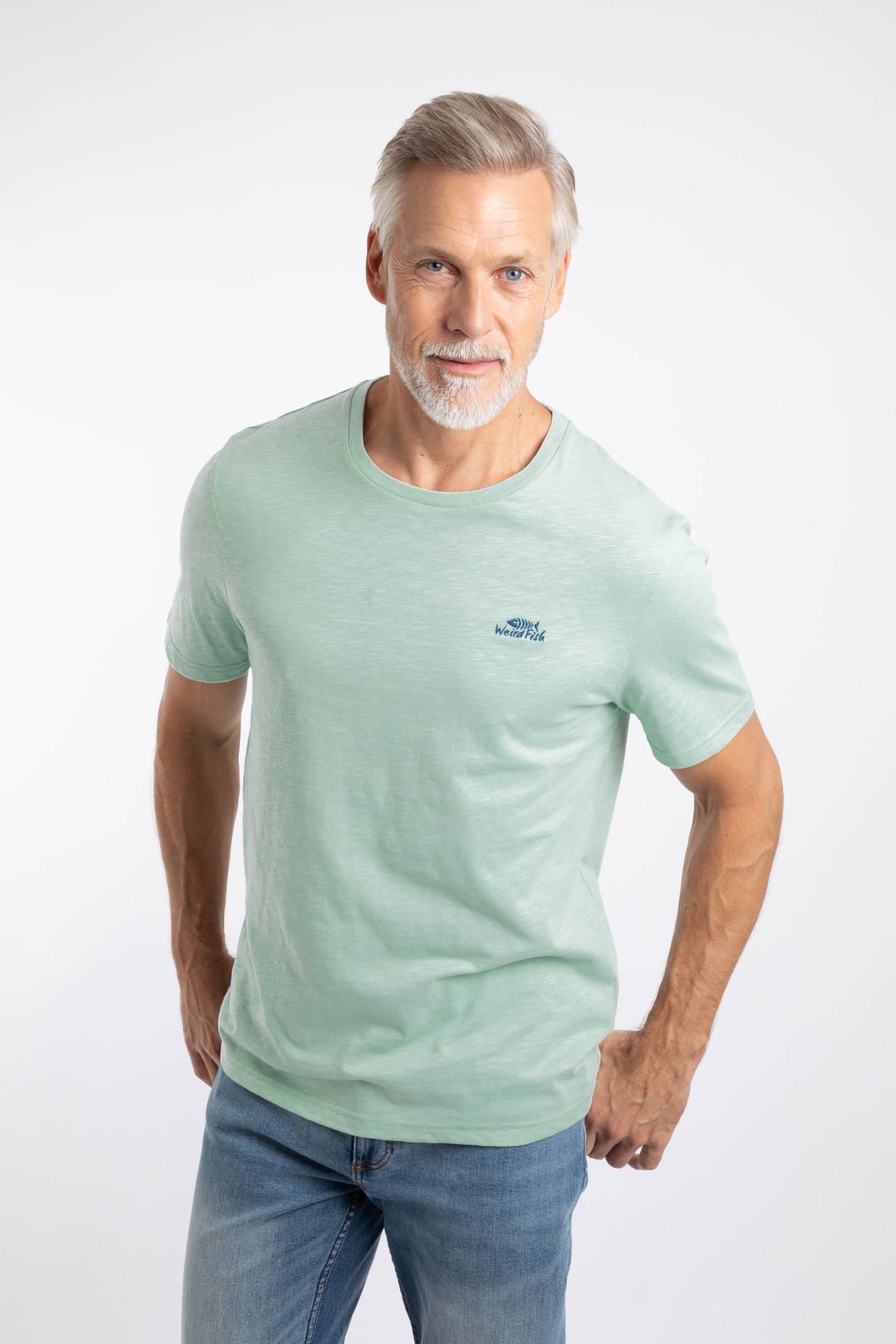 Weird Fish Weird Fish Men's Fished Branded T-Shirt in Mint