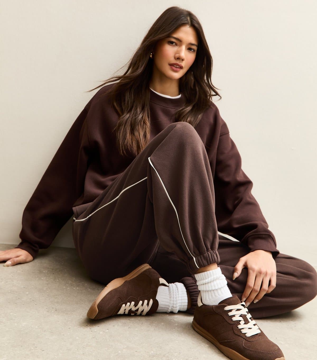 New Look Women's Brown Oversized Cuffed Joggers New Look
