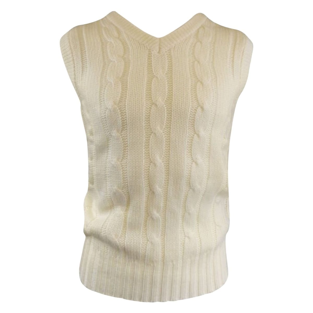 Carta Sport Carta Sport Men's Embroidered Cricket Jumper in Off-White - 1