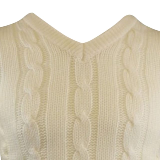 Carta Sport Carta Sport Men's Embroidered Cricket Jumper in Off-White - 2