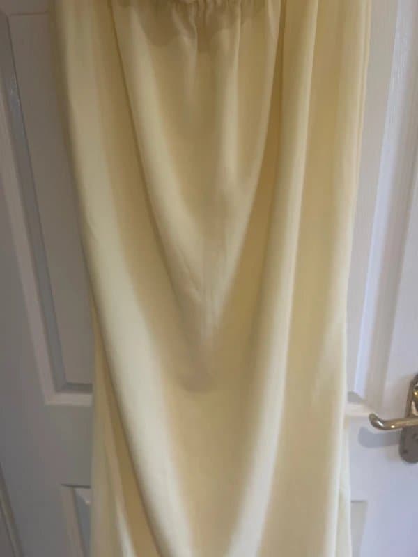 Shein Chiffon lemon cowl neck dress