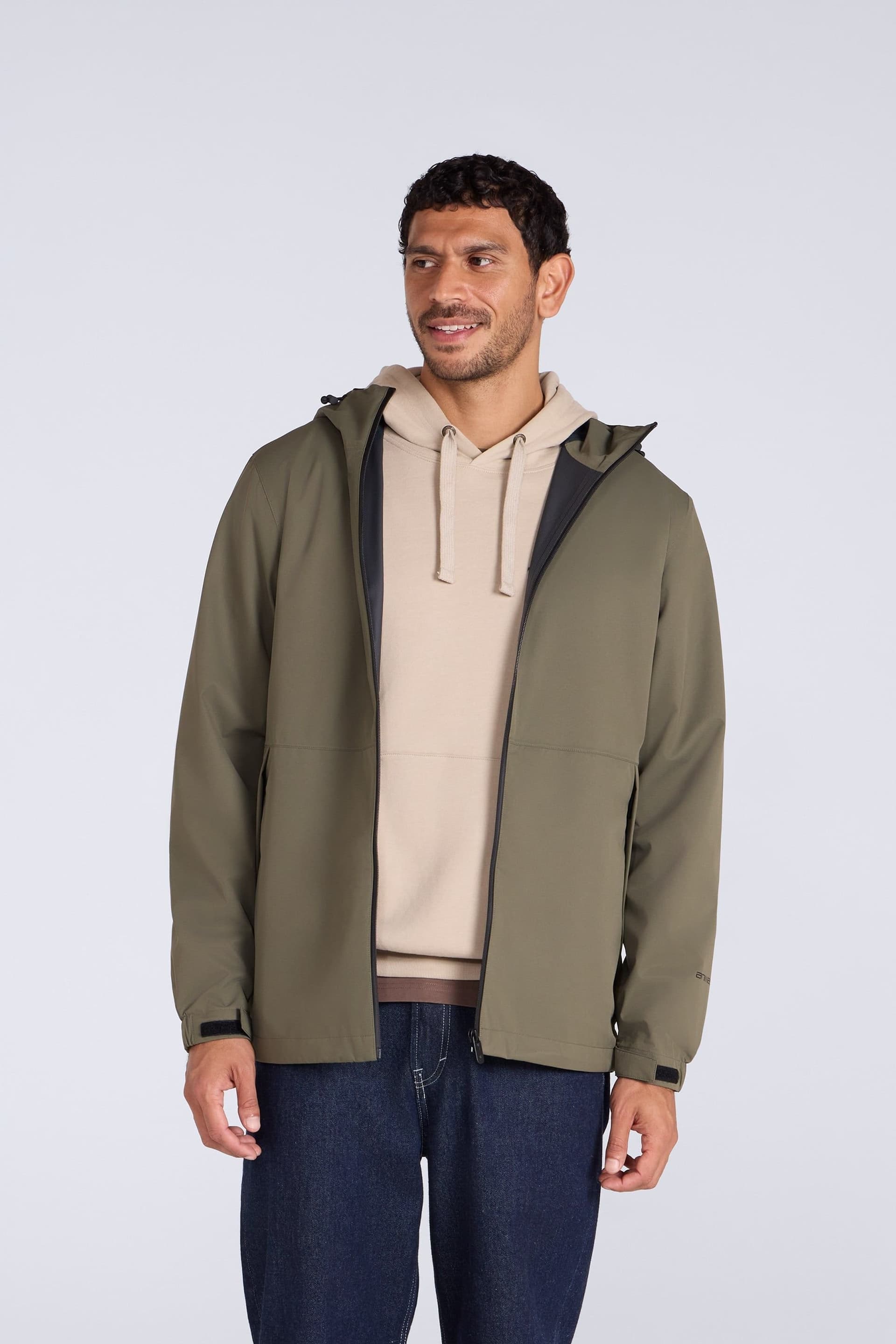 Animal Animal Men's 'Pace' Waterproof Adjustable Hood Outdoors Packable Jacket in Olive