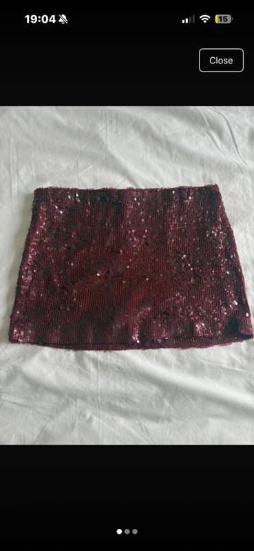 Bershka Sequin mini skirt