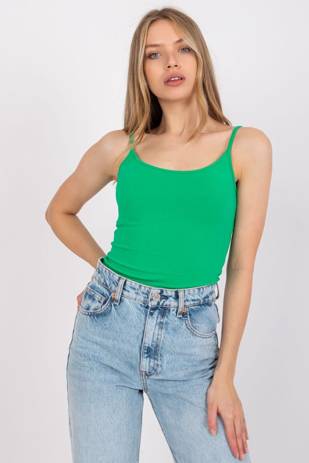 Love Lace Love Lace Women's Classic Strapy Round Neck Shirt in Green