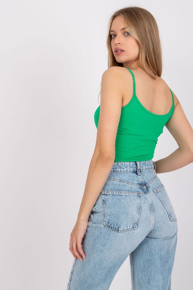 Love Lace Love Lace Women's Classic Strapy Round Neck Shirt in Green - 3