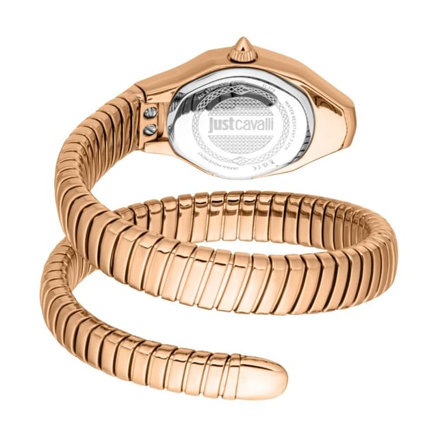 Just Cavalli Just Cavalli Women's Snake 316L Stainless Steel Rose Gold Diamonds Mother of Pearl Watch - 2