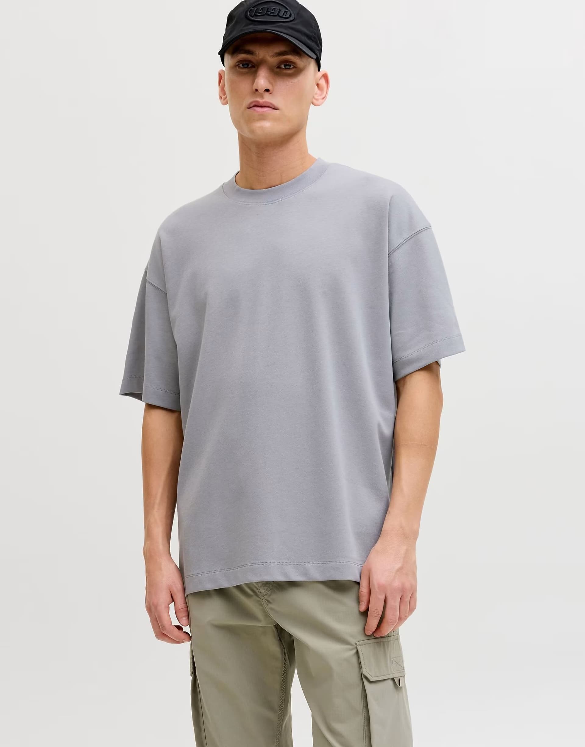 ASOS Jack & Jones T-shirt in ultimate grey