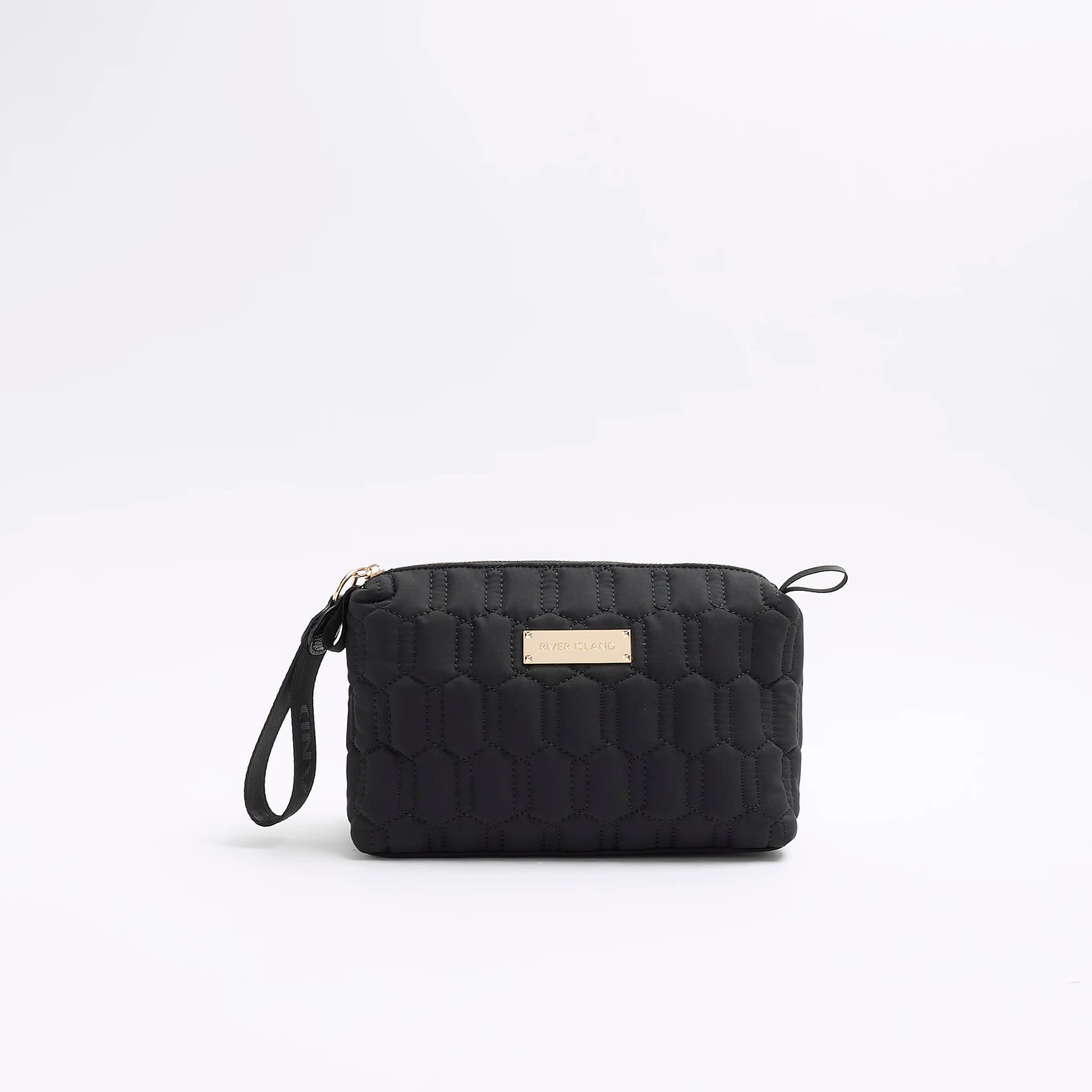 River Island River Island Womens Black Quilted Makeup Bag