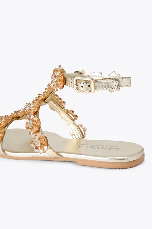 Carvela Carvela Women's 'Organza Sandal' Leather Sandals in Gold - 3
