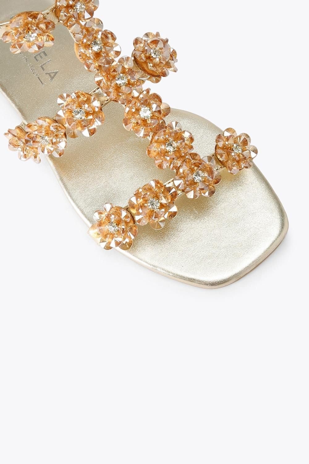 Carvela Carvela Women's 'Organza Sandal' Leather Sandals in Gold - 4