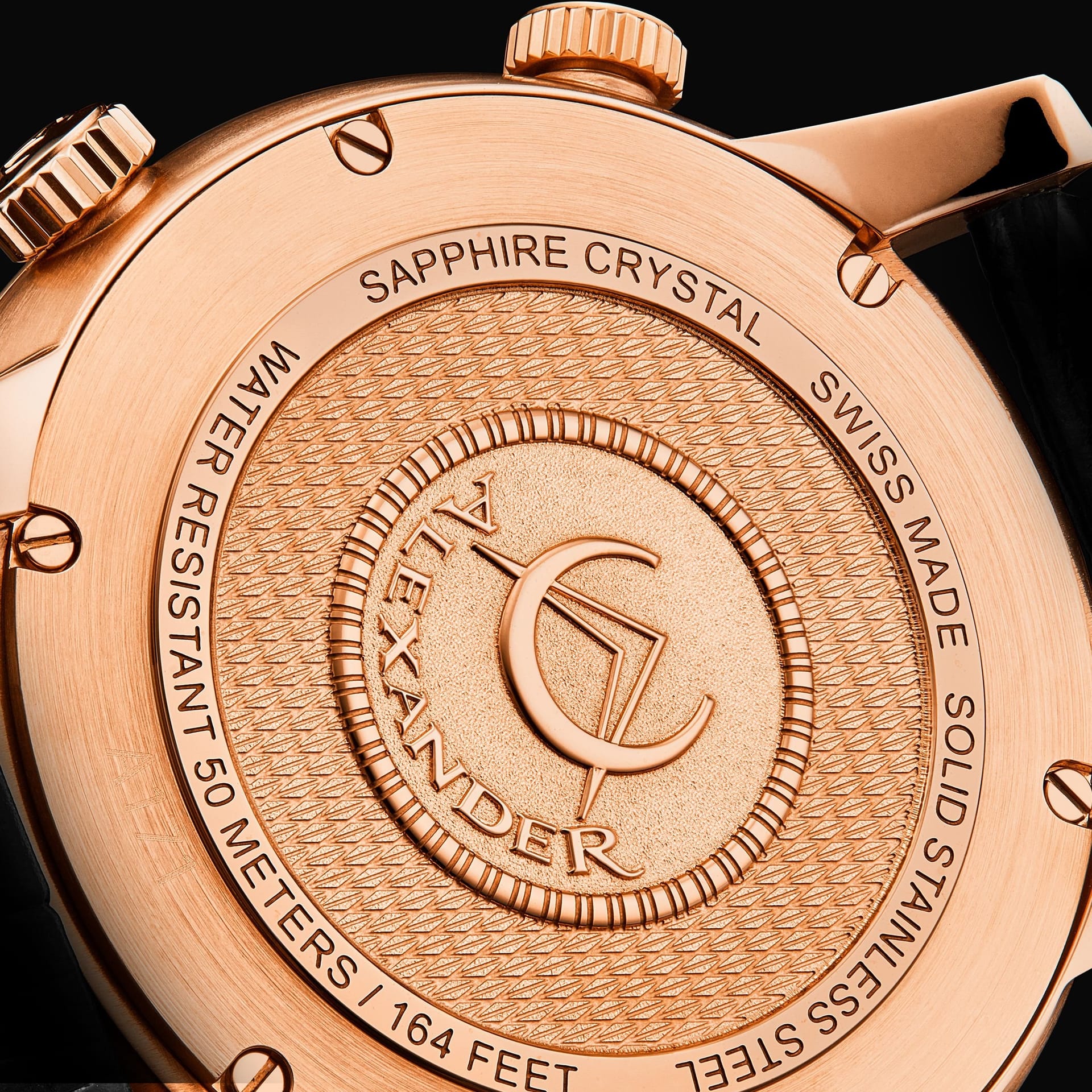 Alexander Alexander Men's A171B Journeyman 2 42mm Luxury World Traveler Watch in Rose Gold - 4