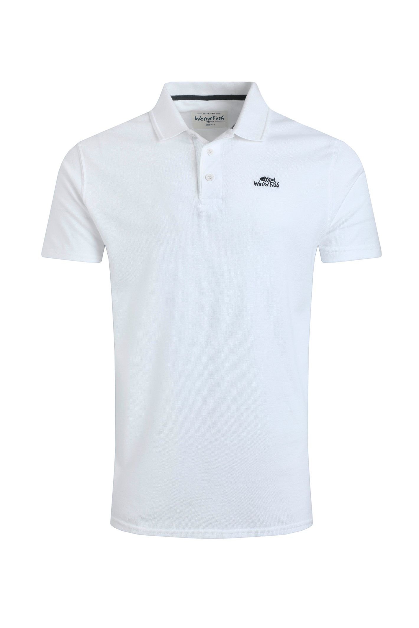 Weird Fish Weird Fish Men's Giles Pique Polo Shirt in White - 2