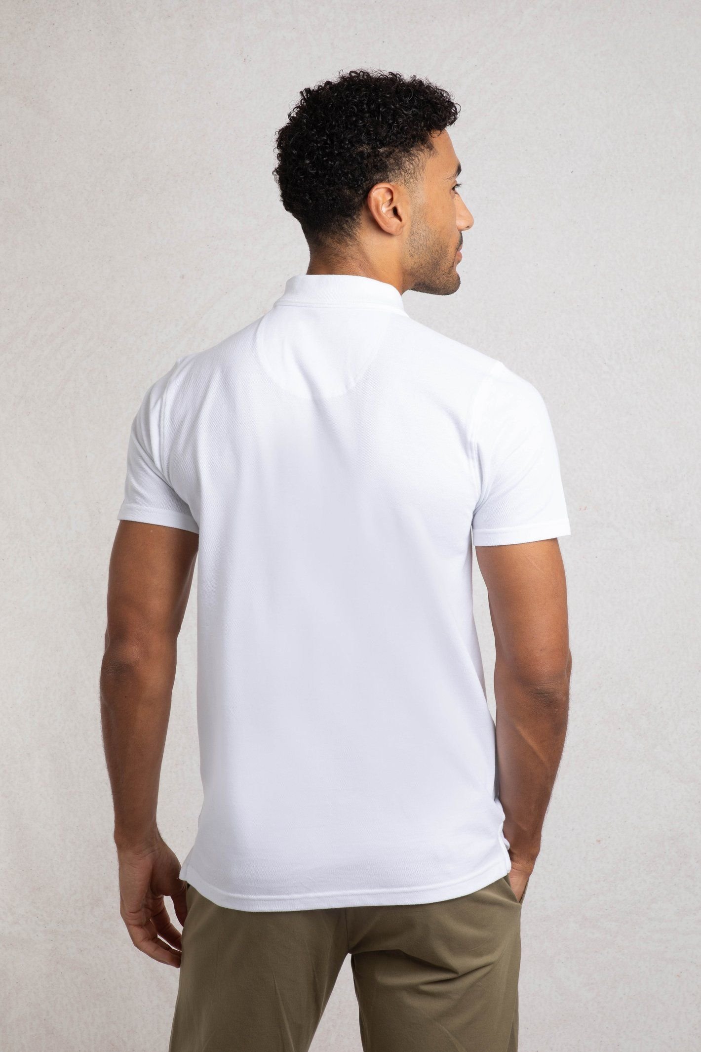 Weird Fish Weird Fish Men's Giles Pique Polo Shirt in White - 3