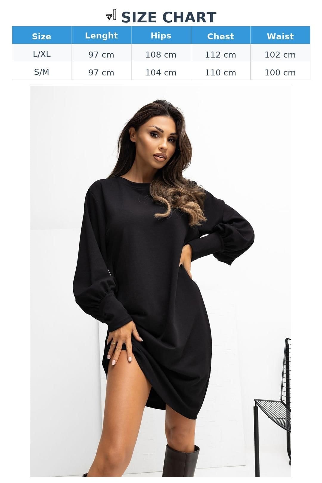 Love Lace Love Lace Women's Buttery Soft Puffed Sleeve Viscose Dress in Black - 4