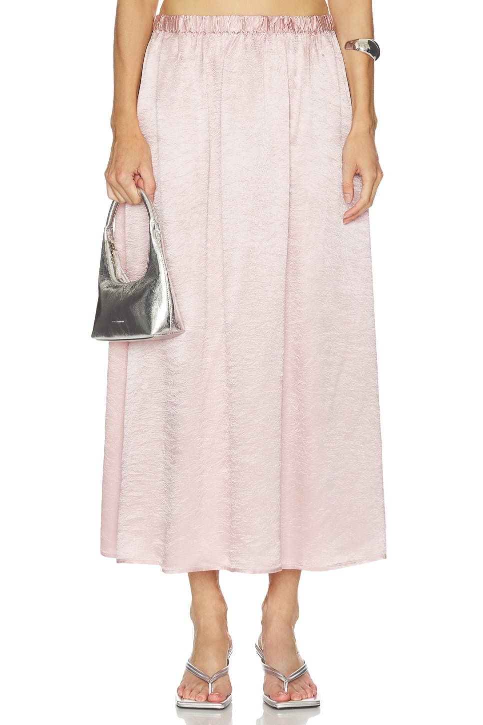 revolve Textured Satin Celeste Skirt