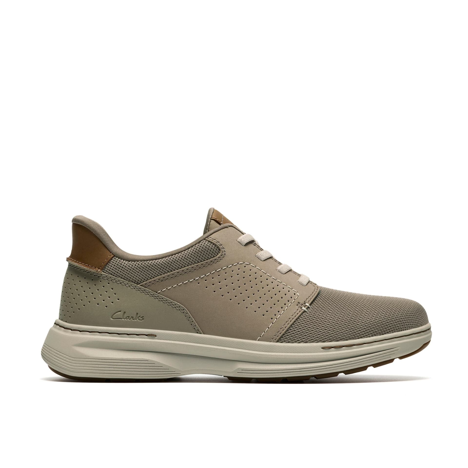 Clarks Clarks Men's Craftwell Low Grey Trainers, Lace Up