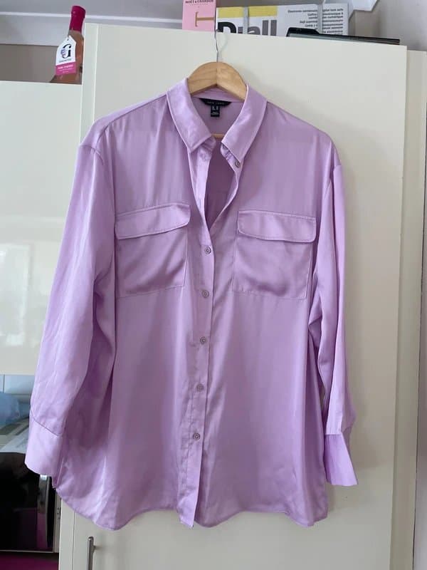 New Look Lilac silk feel shirt