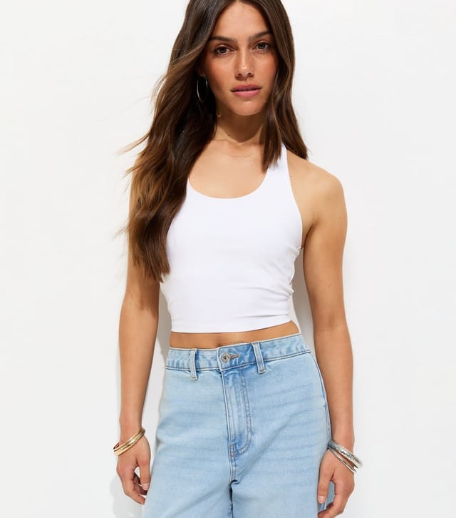 New Look Women's Petite White Jersey Halter Neck Top New Look - 2