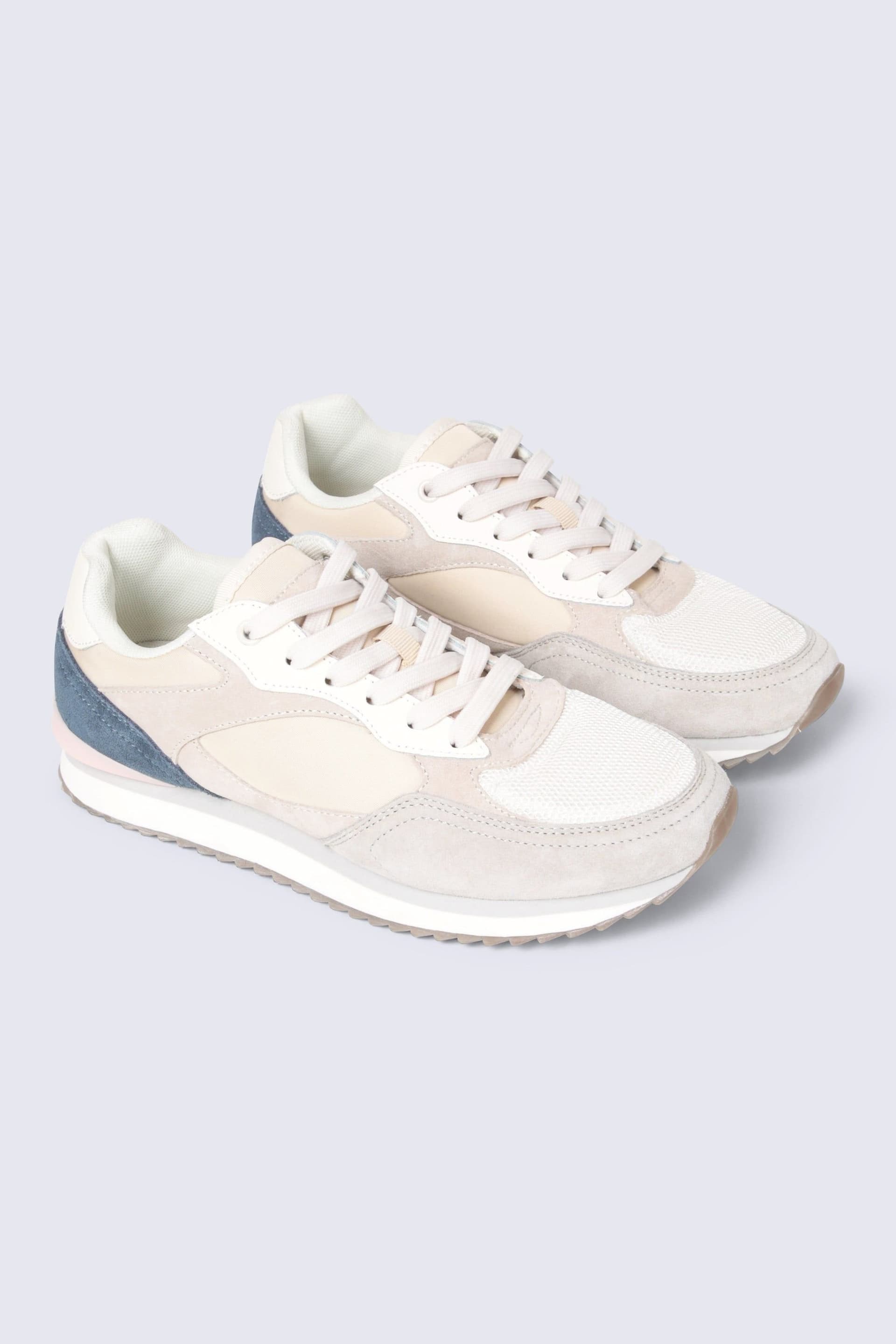 Animal Animal Women's 'Sutton' Leather Quick Wicking Breathable Casual Everyday Trainers in Beige