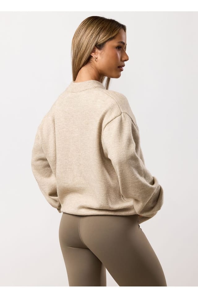 Gym King GYM KING Women's Restore Knit Crew Beige - 2