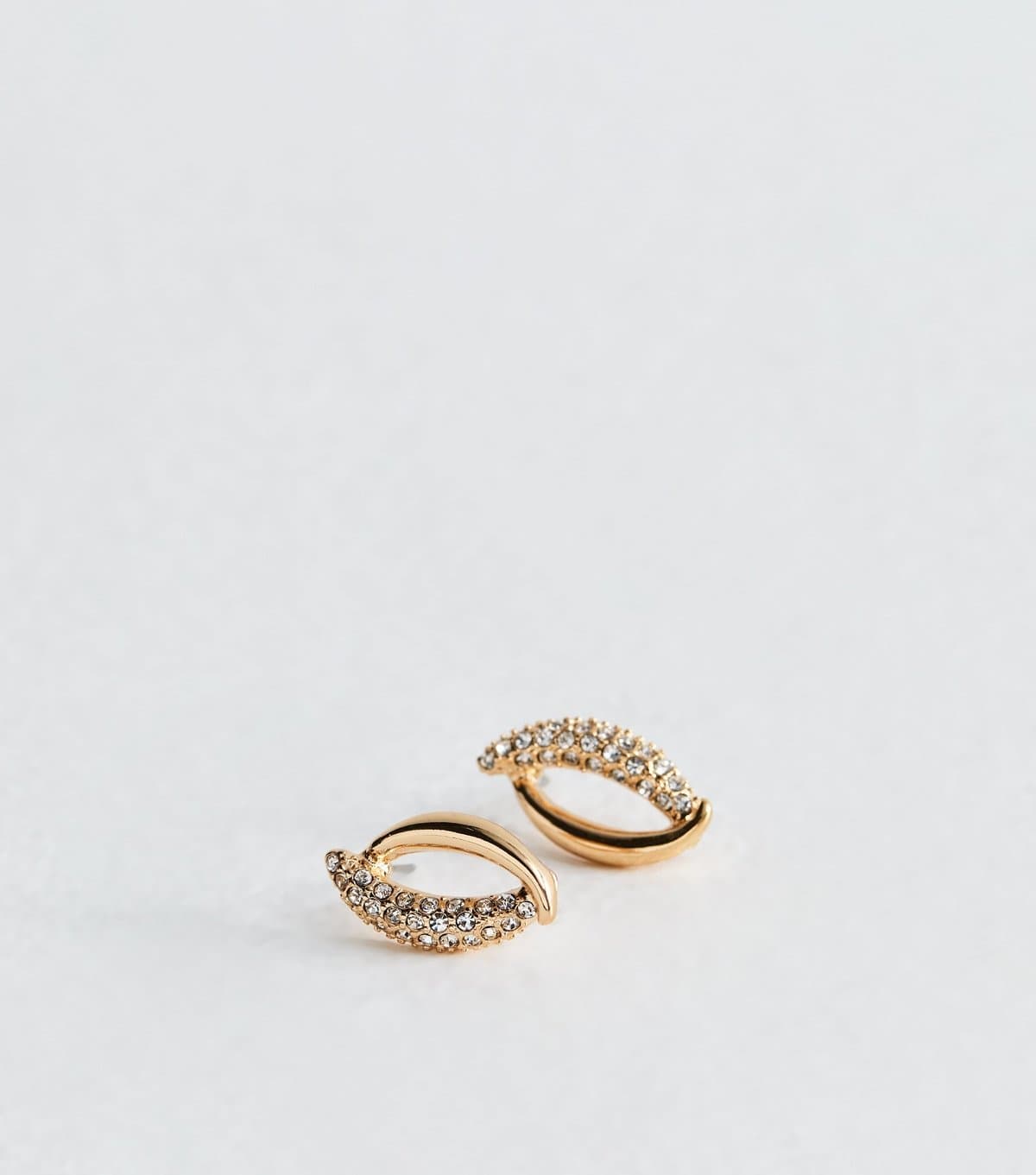 New Look Gold Tone Diamant?� Open Oval Stud Earrings New Look