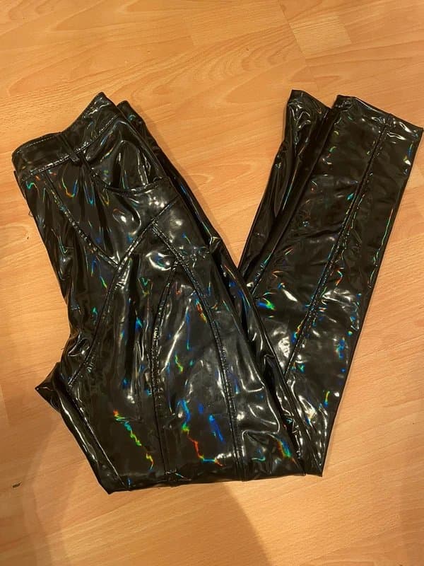 ASOS Asos luxe  leather look trousers