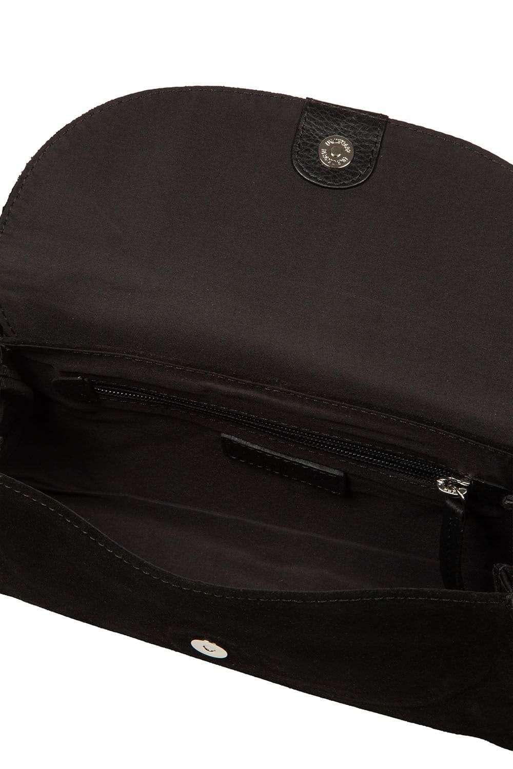Pure Luxuries London Pure Luxuries London Women's 'Rafeena' Suede & Leather Grab Bag in Black - 4