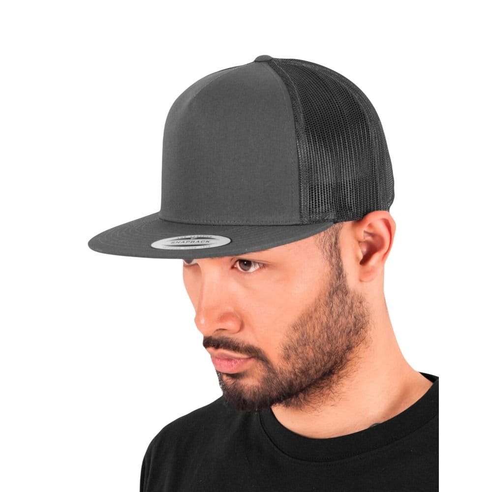Classic Classic Men's Plain Trucker Cap in Charcoal - 4