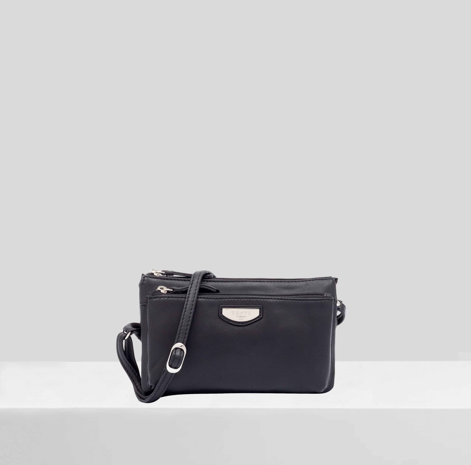 Dents Dents True Black Leather Crossbody Bag
