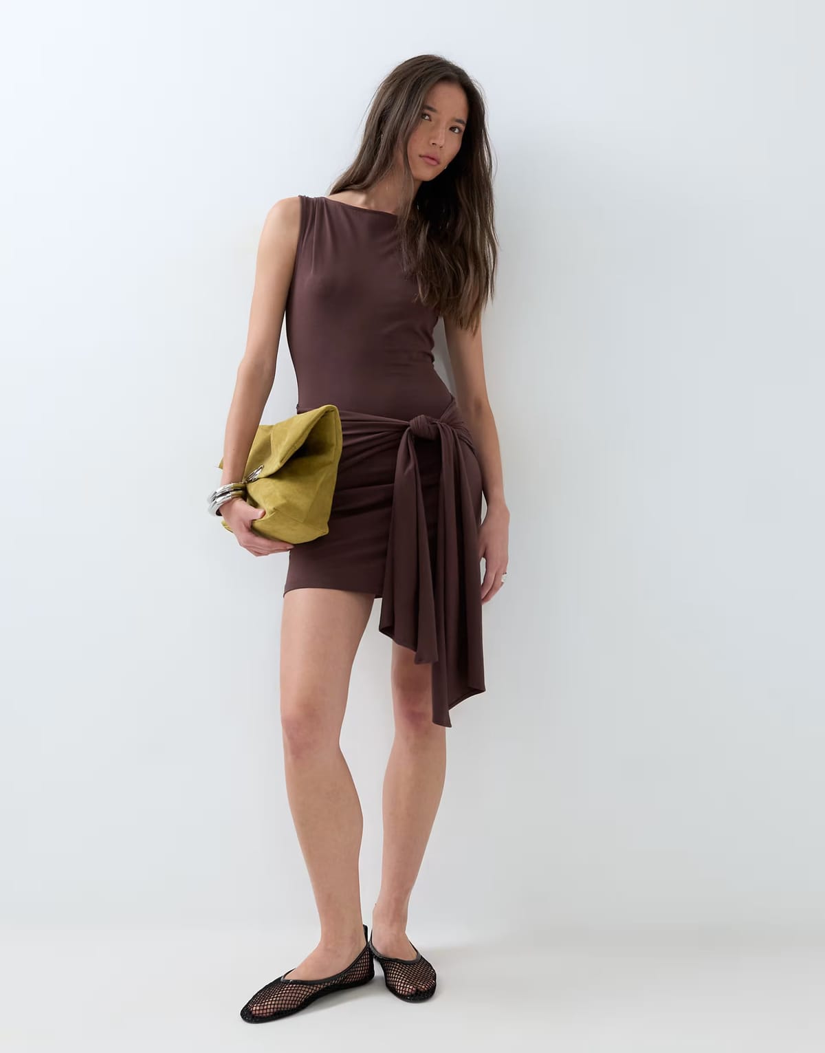 ASOS ASOS DESIGN cotton elastane wrap mini dress - 1