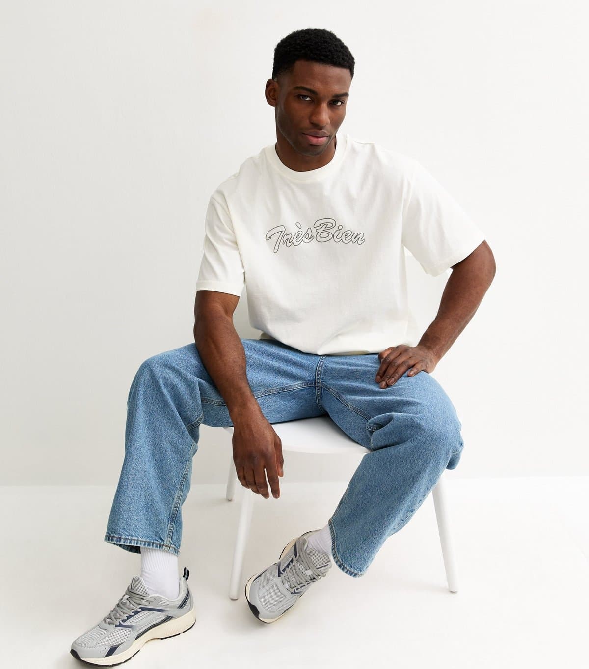 Only and Sons Men's White Tres Bien Short Sleeve Top Only and Sons New Look