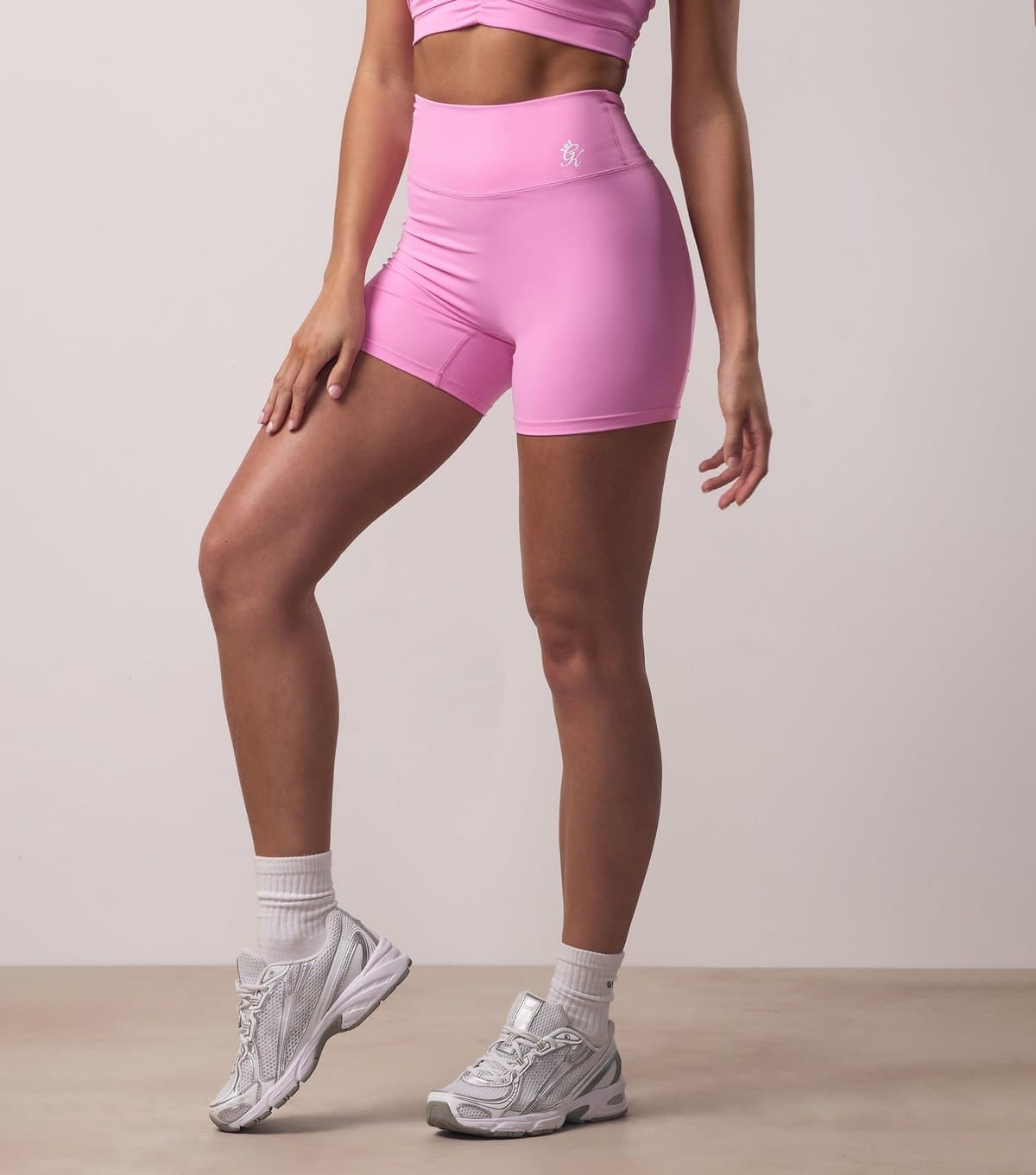 Gym King Women's Pink 365 Scrunched Back Shorts Gym King New Look