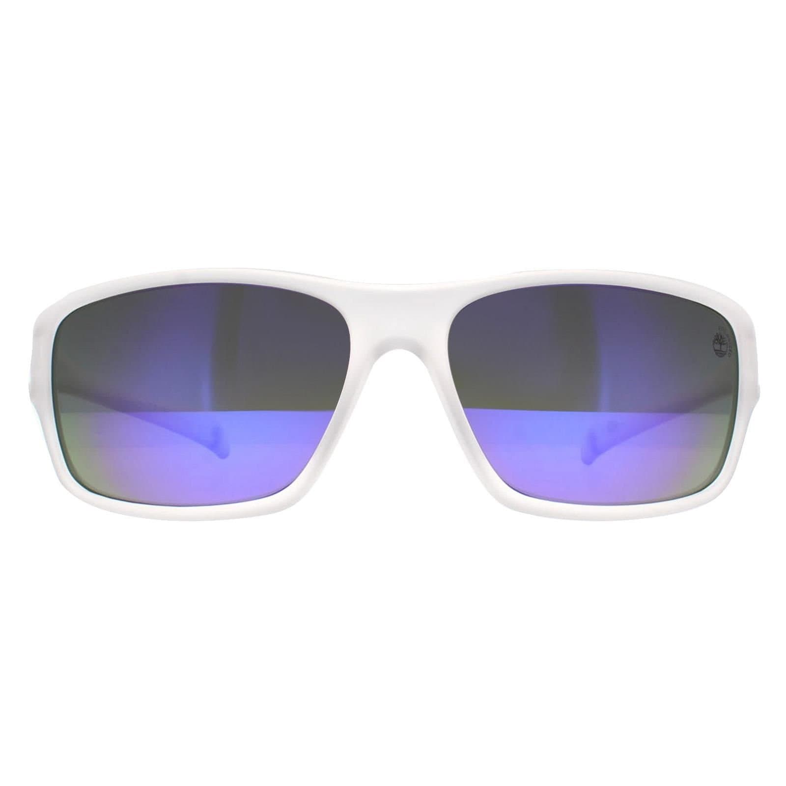 Timberland Timberland Men's Wrap Crystal Smoke Polarized TB00017 Sunglasses in Clear