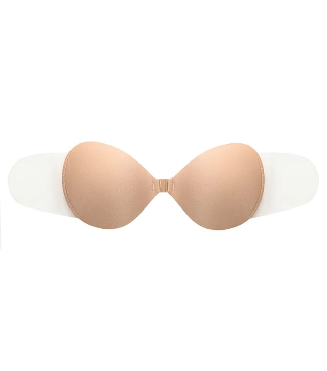 Nude Intimates Women's Stone Stick-On Clear Wing Bra Nude Intimates New Look - 2