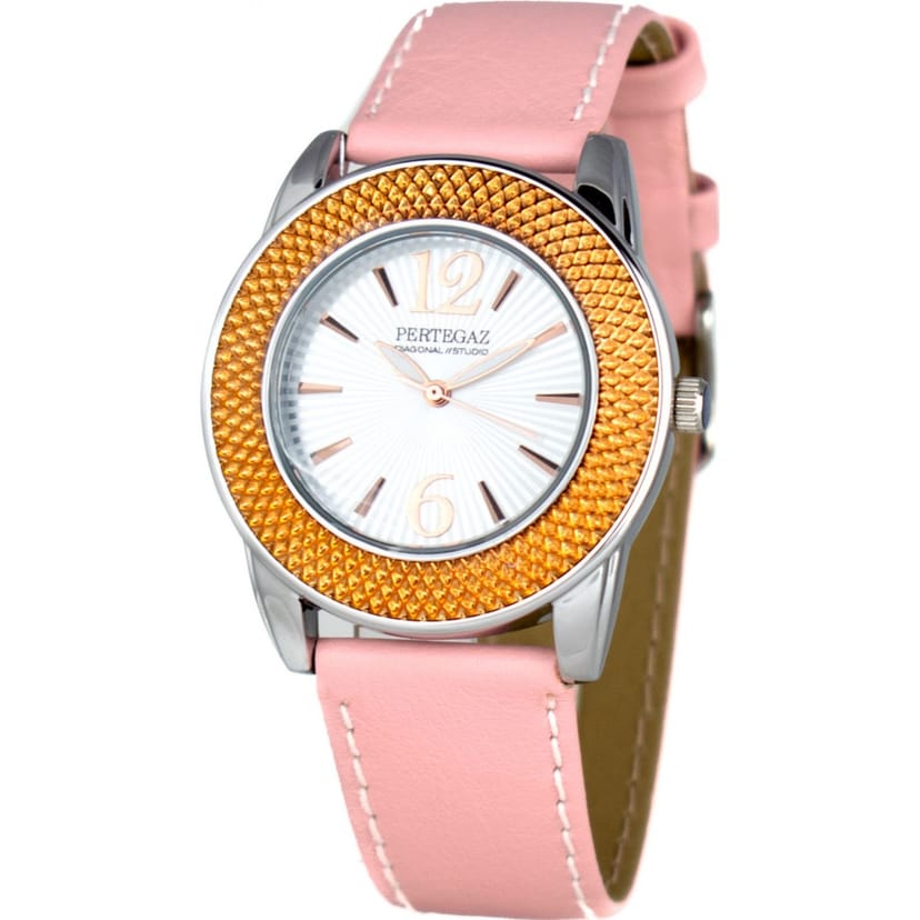 Pertegaz Pertegaz Women's PDS-046-R 36mm Quartz Watch in Pink - 1
