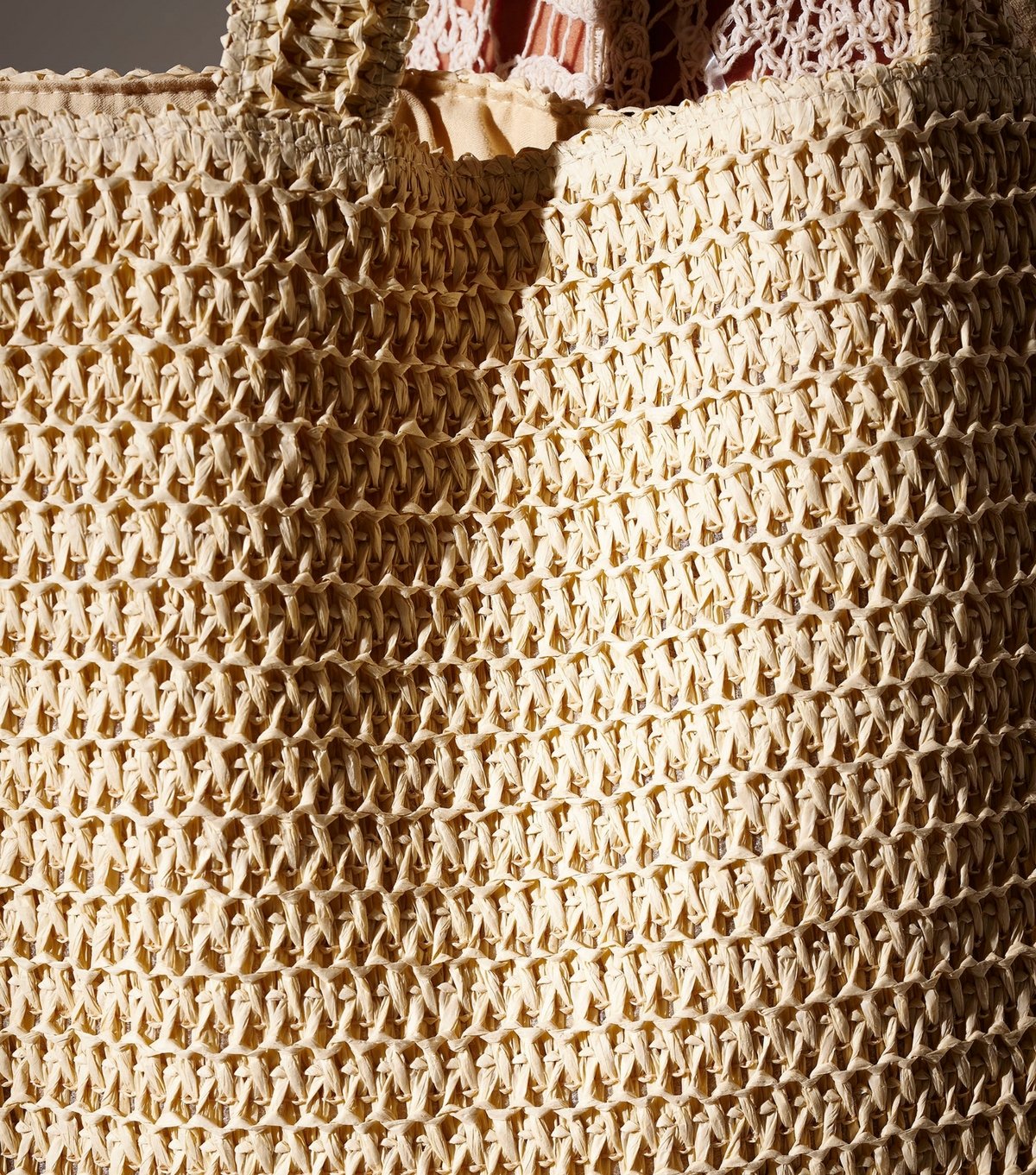 South Beach Cream Woven Straw Tote Bag South Beach New Look - 2