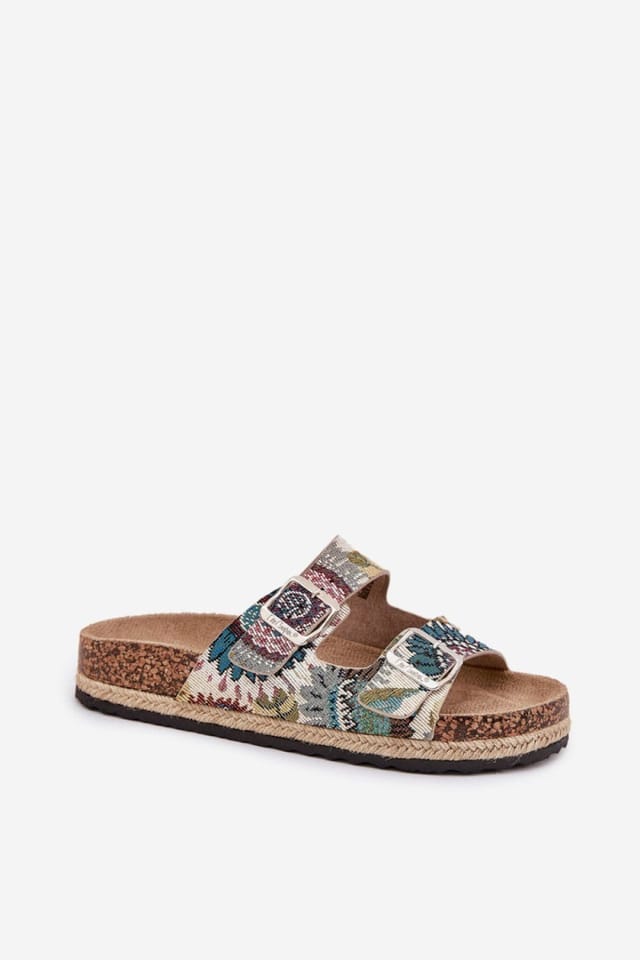 Love Lace Love Lace Women's Cork Platform Braided Flip Flops with Adjustable Buckle Straps - 2