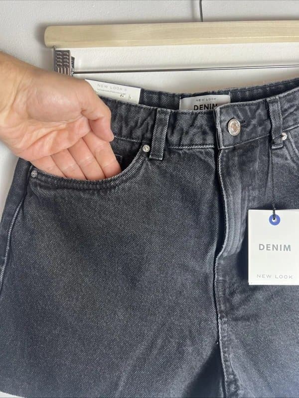 New Look New look - denim mom regular shorts - size 10 - black
