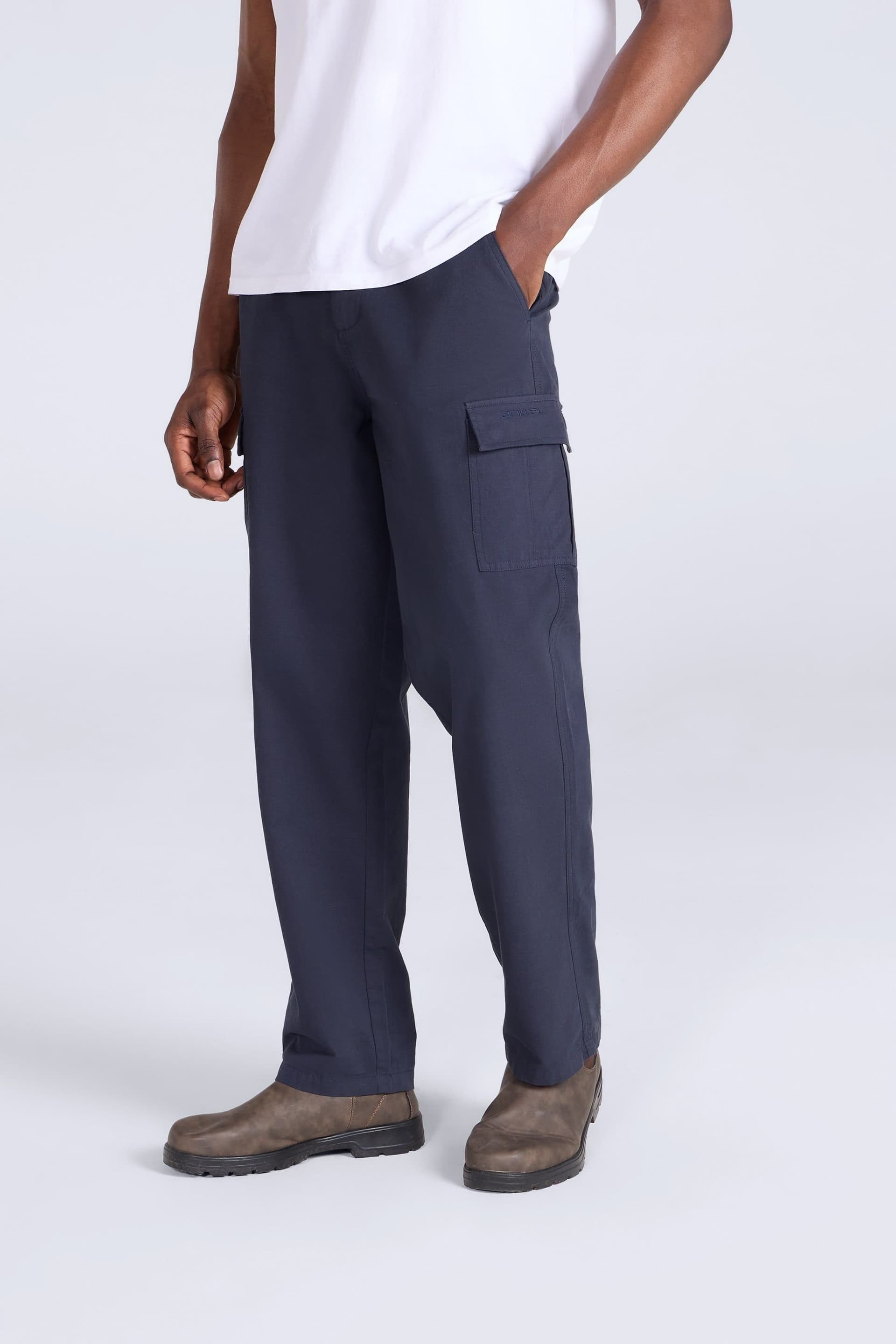 Animal Animal Men's 'Melbourne' Lightweight Casual Comfortable Multipocketed Cargo Trouser in Navy