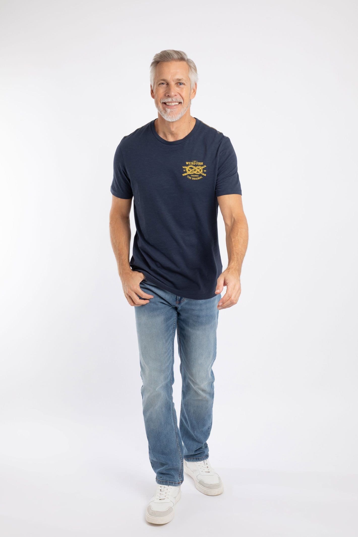 Weird Fish Weird Fish Men's Uphaul Graphic T-Shirt in Navy - 4