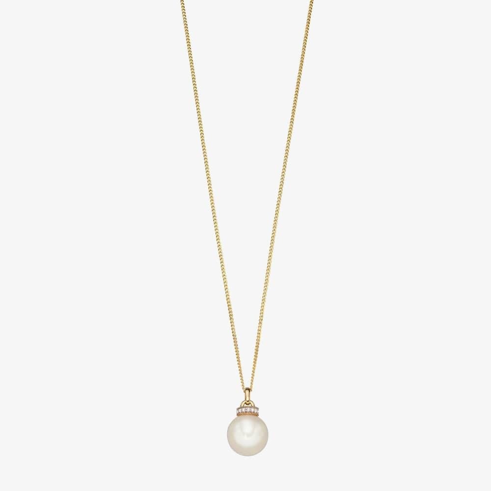 T.H.Baker T.H.Baker Women's 9ct Gold Diamond & Freshwater Pearl Pendant GP2120W GN141
