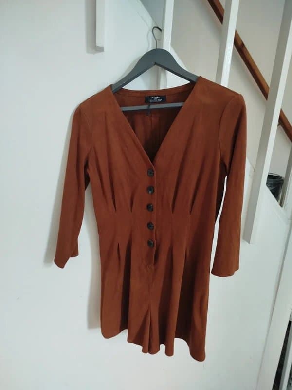 Bershka Bershka women's short jumpsuit, Jumpsuit size UK  12-14 / EUR M colour Brown