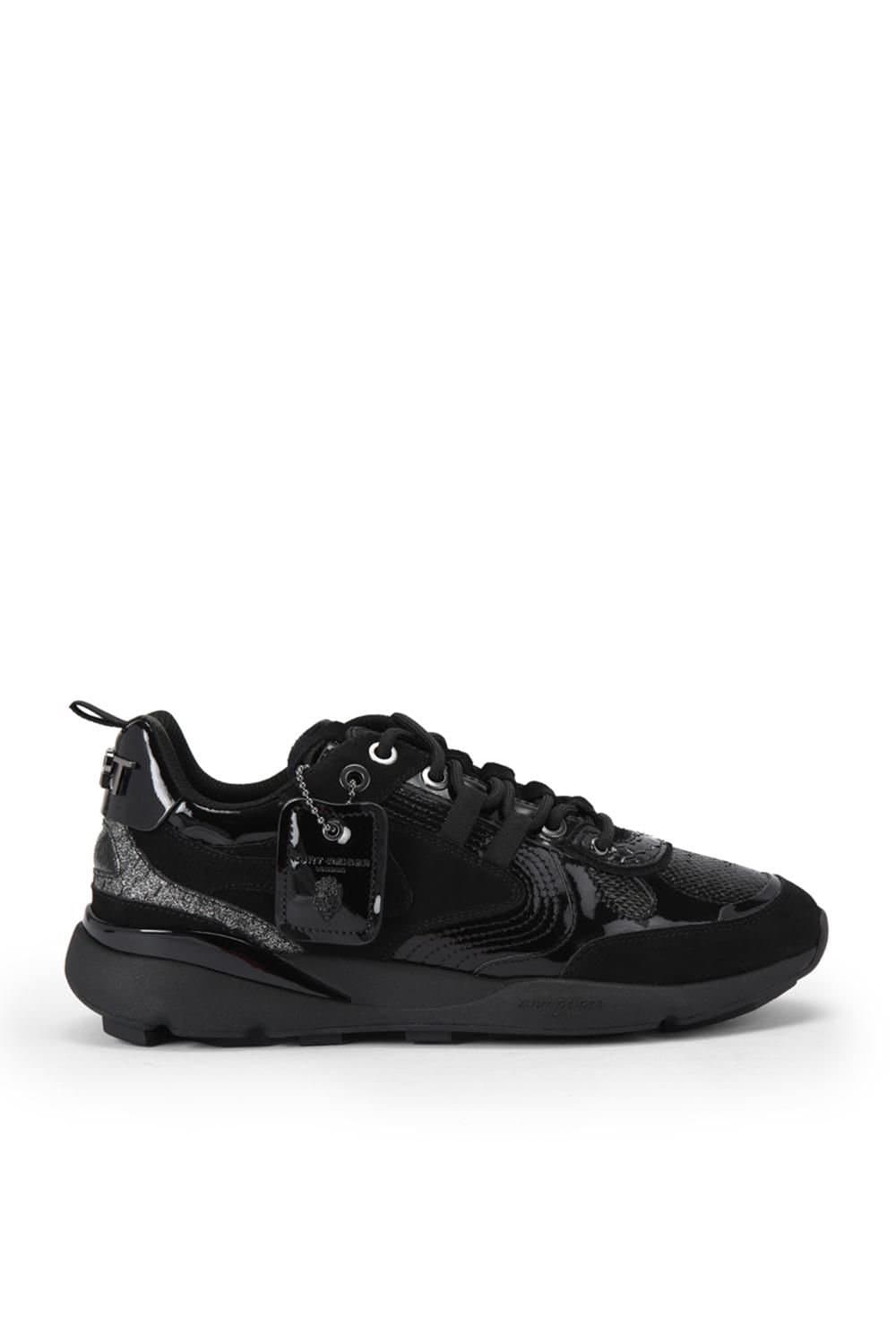 Kurt Geiger London Kurt Geiger London Men's 'Kurt Runner Mens' Suede Fabric Trainers in Black