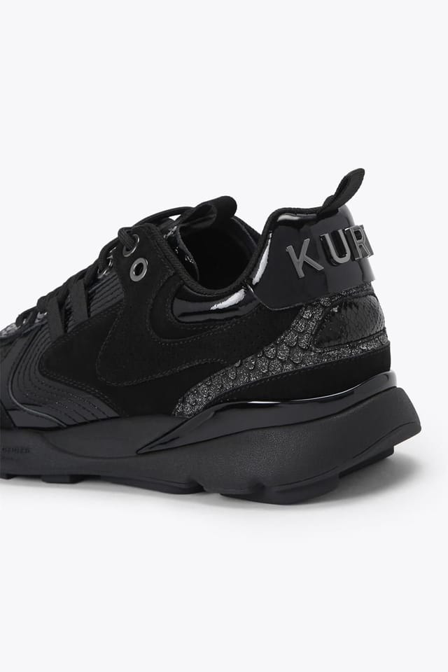 Kurt Geiger London Kurt Geiger London Men's 'Kurt Runner Mens' Suede Fabric Trainers in Black - 3