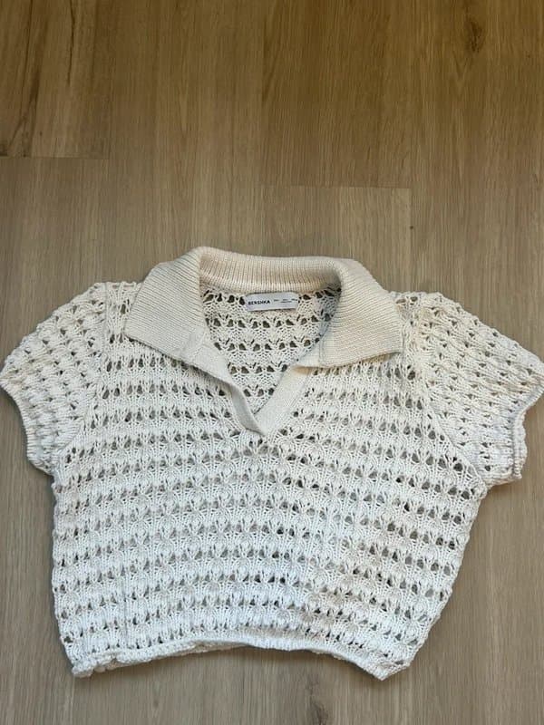 Bershka Bershka cropped crochet jumper