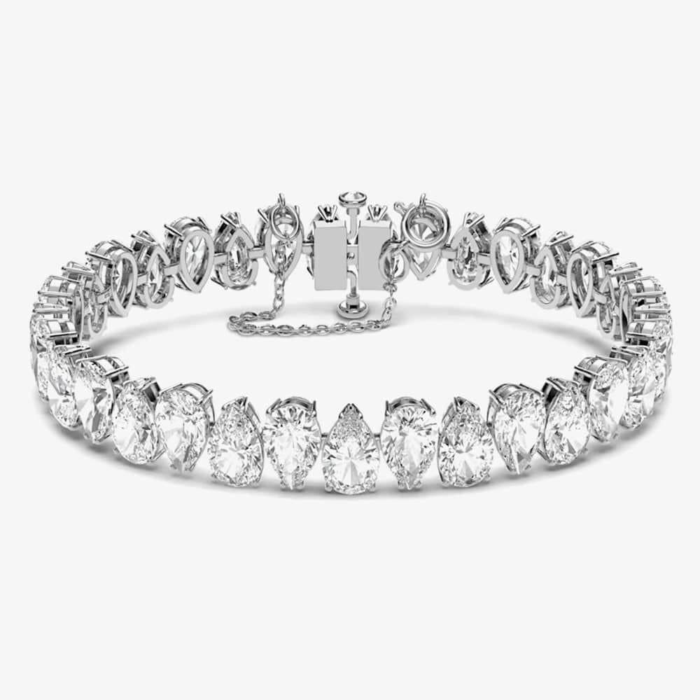 Swarovski Swarovski Women's Millenia Pear White Crystal Bracelet 5598350 in Silver