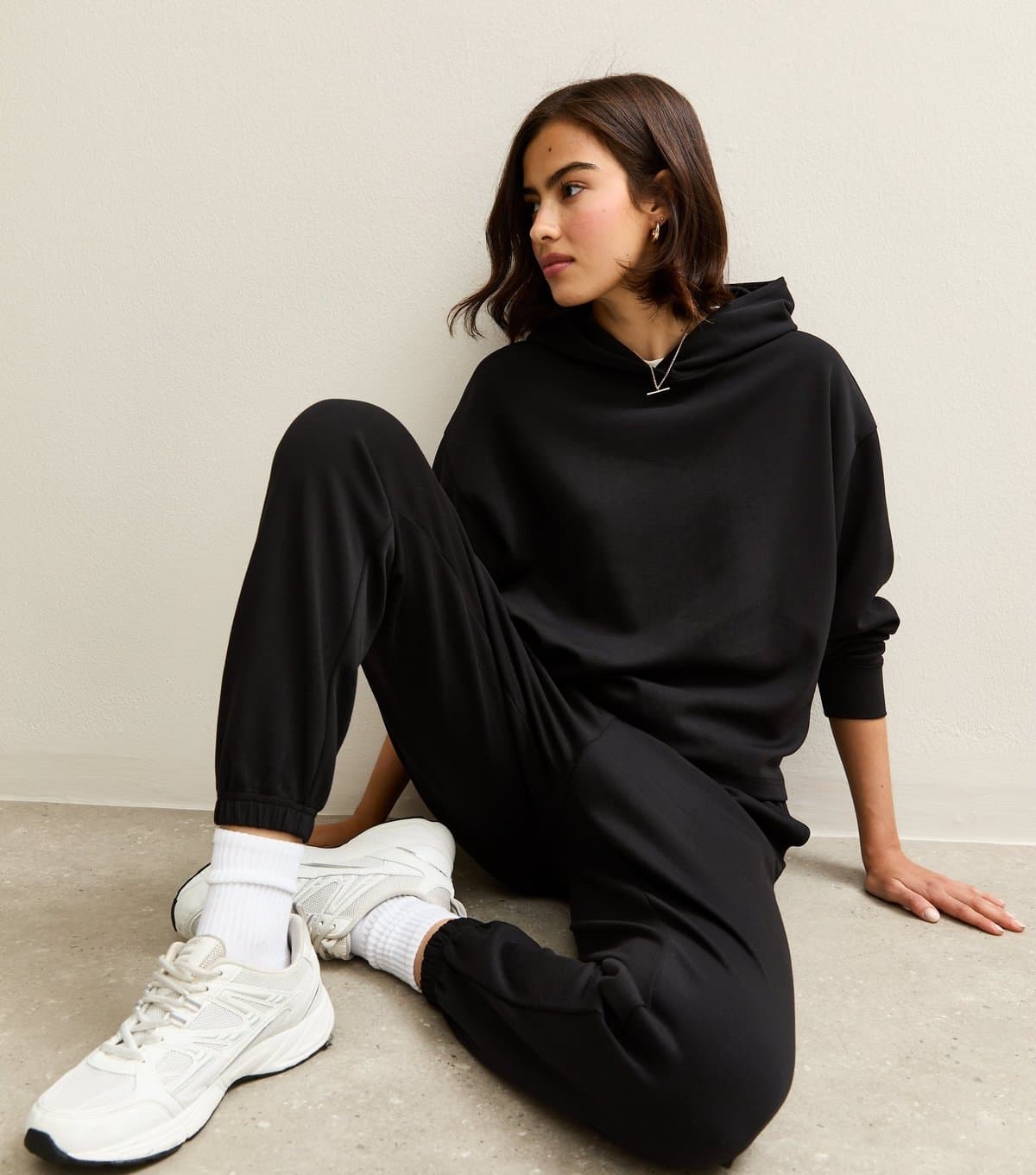 New Look Women's Premium Black Jersey Cuffed Joggers New Look