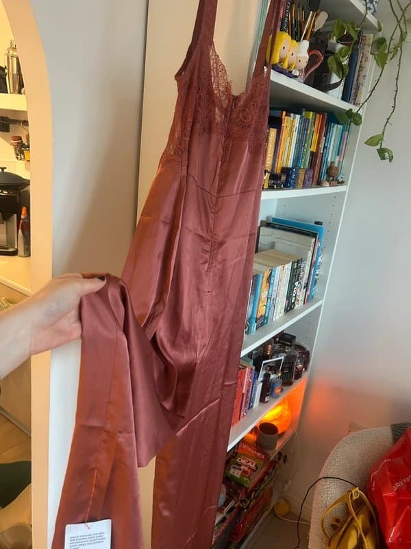 ASOS Silk jumpsuit with lace detailing